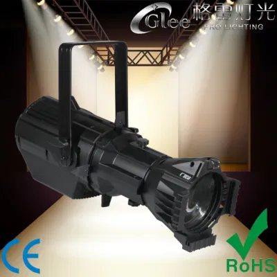 Proyector de gobos teatral elipsoidal de perfil LED blanco de 200 W